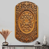 Old Carved Wooden Door VII - Asymmetric Metal Wall Art