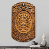 Old Carved Wooden Door VII - Asymmetric Metal Wall Art