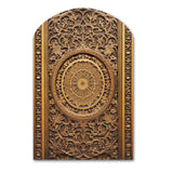 Old Carved Wooden Door VIII - Asymmetric Metal Wall Art