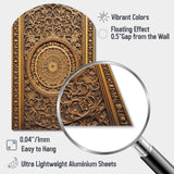 Old Carved Wooden Door VIII - Asymmetric Metal Wall Art