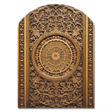 Old Carved Wooden Door VIII - Asymmetric Metal Wall Art