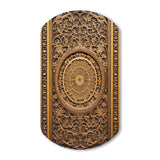 Old Carved Wooden Door VIII - Asymmetric Metal Wall Art