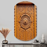 Old Carved Wooden Door IX - Asymmetric Metal Wall Art