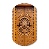 Old Carved Wooden Door IX - Asymmetric Metal Wall Art