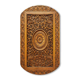 Old Carved Wooden Door XI - Asymmetric Metal Wall Art