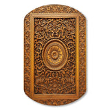 Old Carved Wooden Door XI - Asymmetric Metal Wall Art