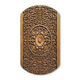 Old Carved Wooden Door XII - Asymmetric Metal Wall Art