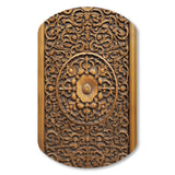 Old Carved Wooden Door XII - Asymmetric Metal Wall Art