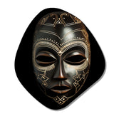 Ethnical Traditional African Mask IV - Asymmetric Metal Wall Art