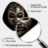 Ethnical Traditional African Mask IV - Asymmetric Metal Wall Art