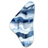 Abstract Classic Blue Waves II - Asymmetric Metal Wall Art