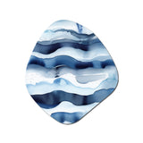 Abstract Classic Blue Waves II - Asymmetric Metal Wall Art