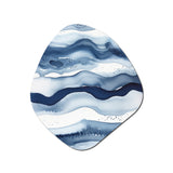 Abstract Classic Blue Waves III - Asymmetric Metal Wall Art