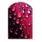 Red Rose with Raindrops XVIII - Asymmetric Metal Wall Art