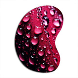 Red Rose with Raindrops XVIII - Asymmetric Metal Wall Art