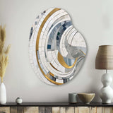 Grey and Yellow Mosaic II - Asymmetric Metal Wall Art