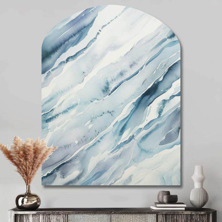 Blue Whirlwind I - Asymmetric Metal Wall Art