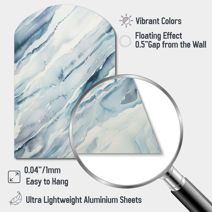 Blue Whirlwind I - Asymmetric Metal Wall Art
