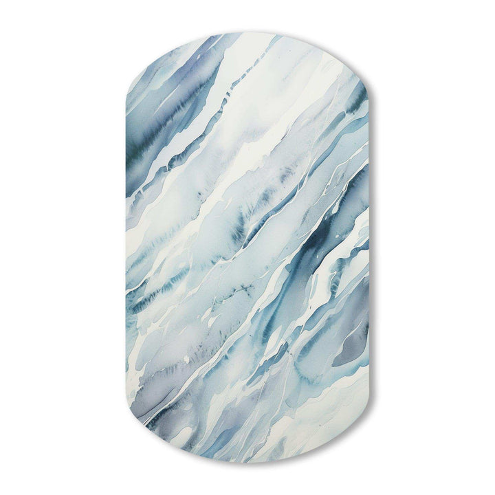 Blue Whirlwind I - Asymmetric Metal Wall Art