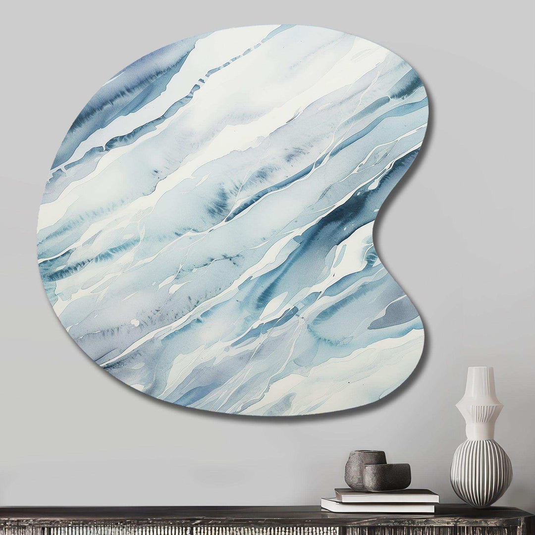 Blue Whirlwind I - Asymmetric Metal Wall Art