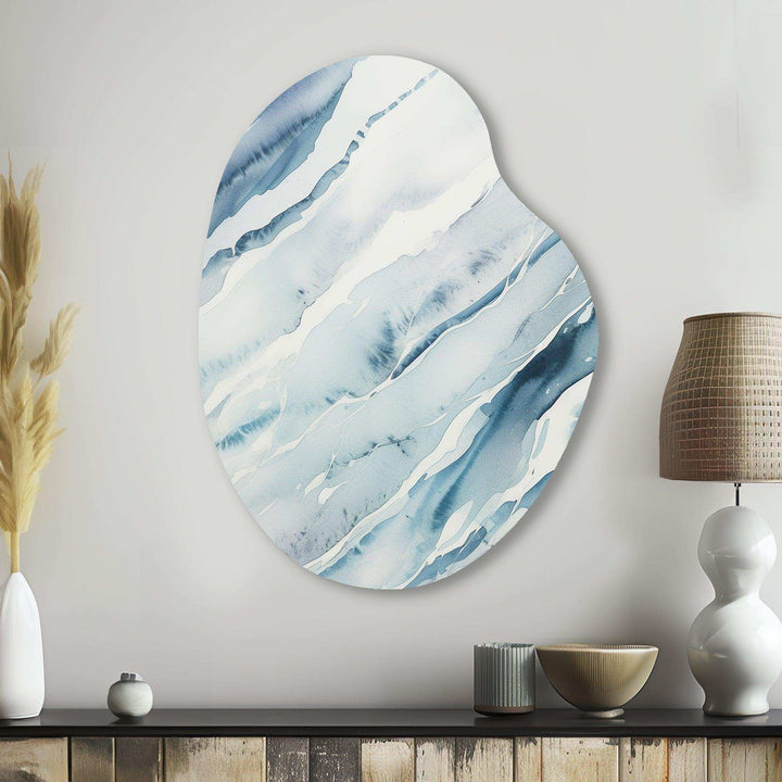 Blue Whirlwind I - Asymmetric Metal Wall Art