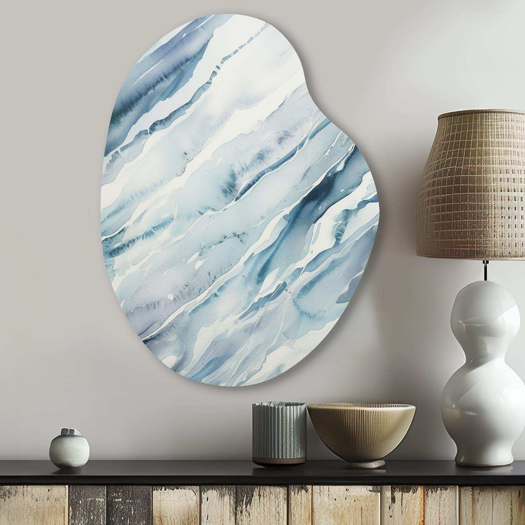 Blue Whirlwind I - Asymmetric Metal Wall Art