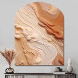 Orange and Beige Unbounded Imagination I - Asymmetric Metal Wall Art