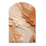 Orange and Beige Unbounded Imagination I - Asymmetric Metal Wall Art