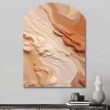 Orange and Beige Unbounded Imagination I - Asymmetric Metal Wall Art