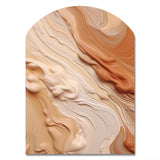 Orange and Beige Unbounded Imagination I - Asymmetric Metal Wall Art