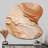 Orange and Beige Unbounded Imagination I - Asymmetric Metal Wall Art