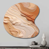 Orange and Beige Unbounded Imagination I - Asymmetric Metal Wall Art