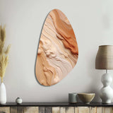 Orange and Beige Unbounded Imagination I - Asymmetric Metal Wall Art