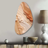 Orange and Beige Unbounded Imagination I - Asymmetric Metal Wall Art