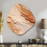 Orange and Beige Unbounded Imagination I - Asymmetric Metal Wall Art