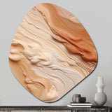 Orange and Beige Unbounded Imagination I - Asymmetric Metal Wall Art