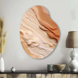 Orange and Beige Unbounded Imagination I - Asymmetric Metal Wall Art