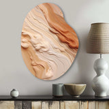 Orange and Beige Unbounded Imagination I - Asymmetric Metal Wall Art