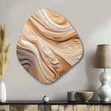 Orange and Beige Unbounded Imagination II - Asymmetric Metal Wall Art