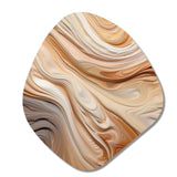 Orange and Beige Unbounded Imagination II - Asymmetric Metal Wall Art