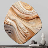 Orange and Beige Unbounded Imagination II - Asymmetric Metal Wall Art