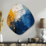 Blue and Yellow Intuitive Expressions I - Asymmetric Metal Wall Art