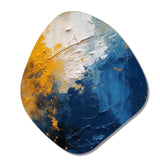 Blue and Yellow Intuitive Expressions I - Asymmetric Metal Wall Art