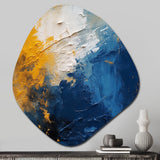 Blue and Yellow Intuitive Expressions I - Asymmetric Metal Wall Art