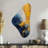 Blue and Yellow Intuitive Expressions II - Asymmetric Metal Wall Art