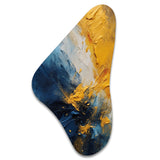 Blue and Yellow Intuitive Expressions II - Asymmetric Metal Wall Art