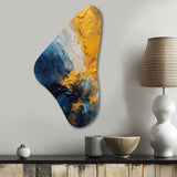 Blue and Yellow Intuitive Expressions II - Asymmetric Metal Wall Art