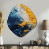 Blue and Yellow Intuitive Expressions II - Asymmetric Metal Wall Art