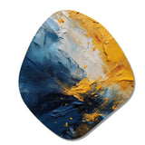 Blue and Yellow Intuitive Expressions II - Asymmetric Metal Wall Art