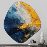 Blue and Yellow Intuitive Expressions II - Asymmetric Metal Wall Art